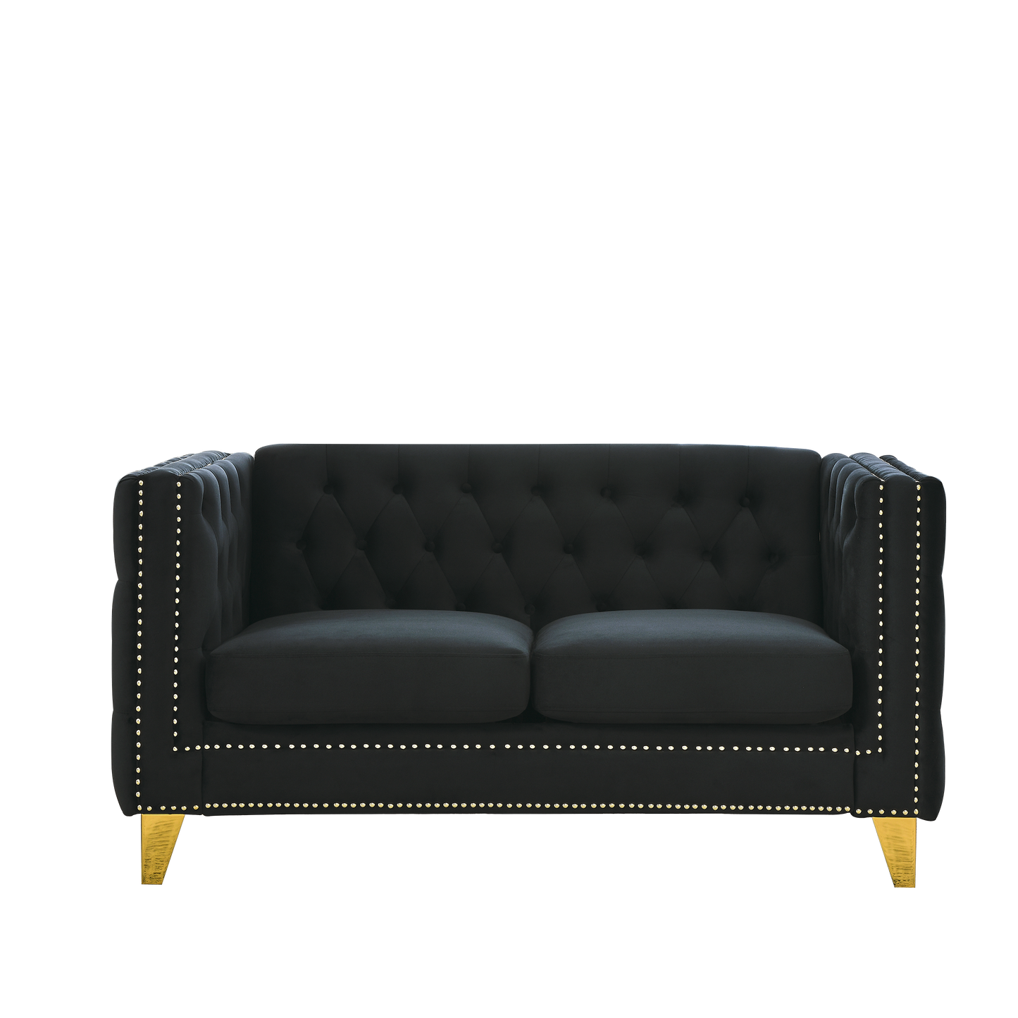 3-seater + 2-seater Combination sofa.BLACK VELVET