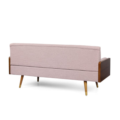 Mid-Century Modern Tufted Fabric Sofa