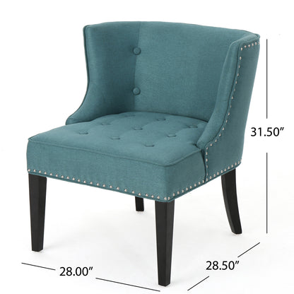 Fabric Occaisional Chair, Dark Teal