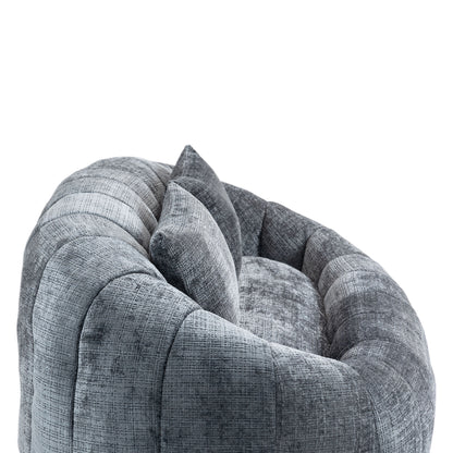 Bean Bag sofa Lazy Sofa Durable Comfort Lounger High Back Bean Bag Chair Couch for Adults and Kids, Indoor & Outdoor, Accent Floor Soft Lounge Chair (Gray chenille)