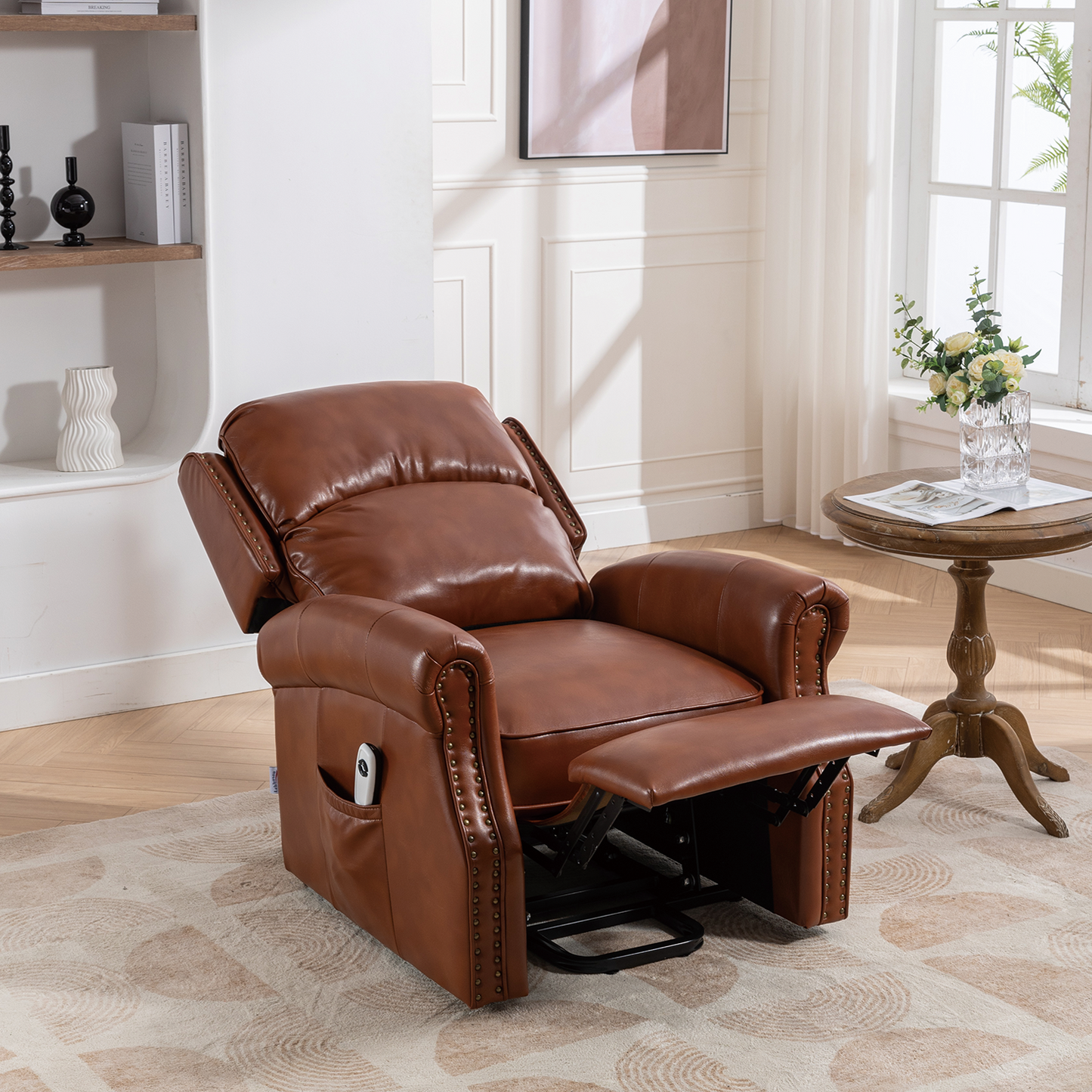 Lift Recliner Chair, Electric Power Lift Recliner Chair for Elderly, (Caramel)