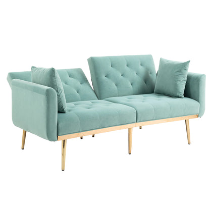 Velvet Sofa, Accent sofa .loveseat sofa with metal feet