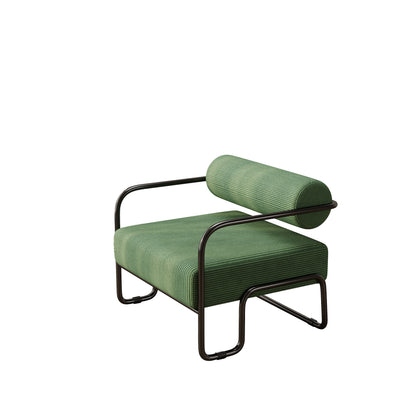 Living room iron sofa chair, lazy individual chair, balcony leisure chair (Color: Green)