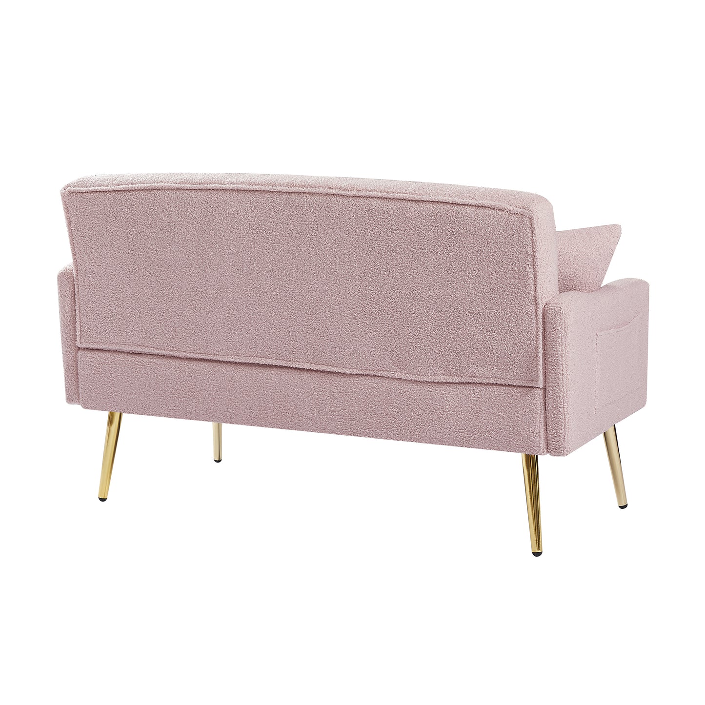 PINK TEDDY FABRIC 2 SEATER SOFA