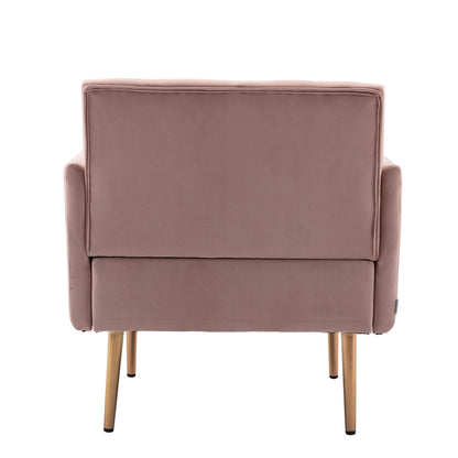 Accent Chair,leisure single sofa with Rose Golden feet