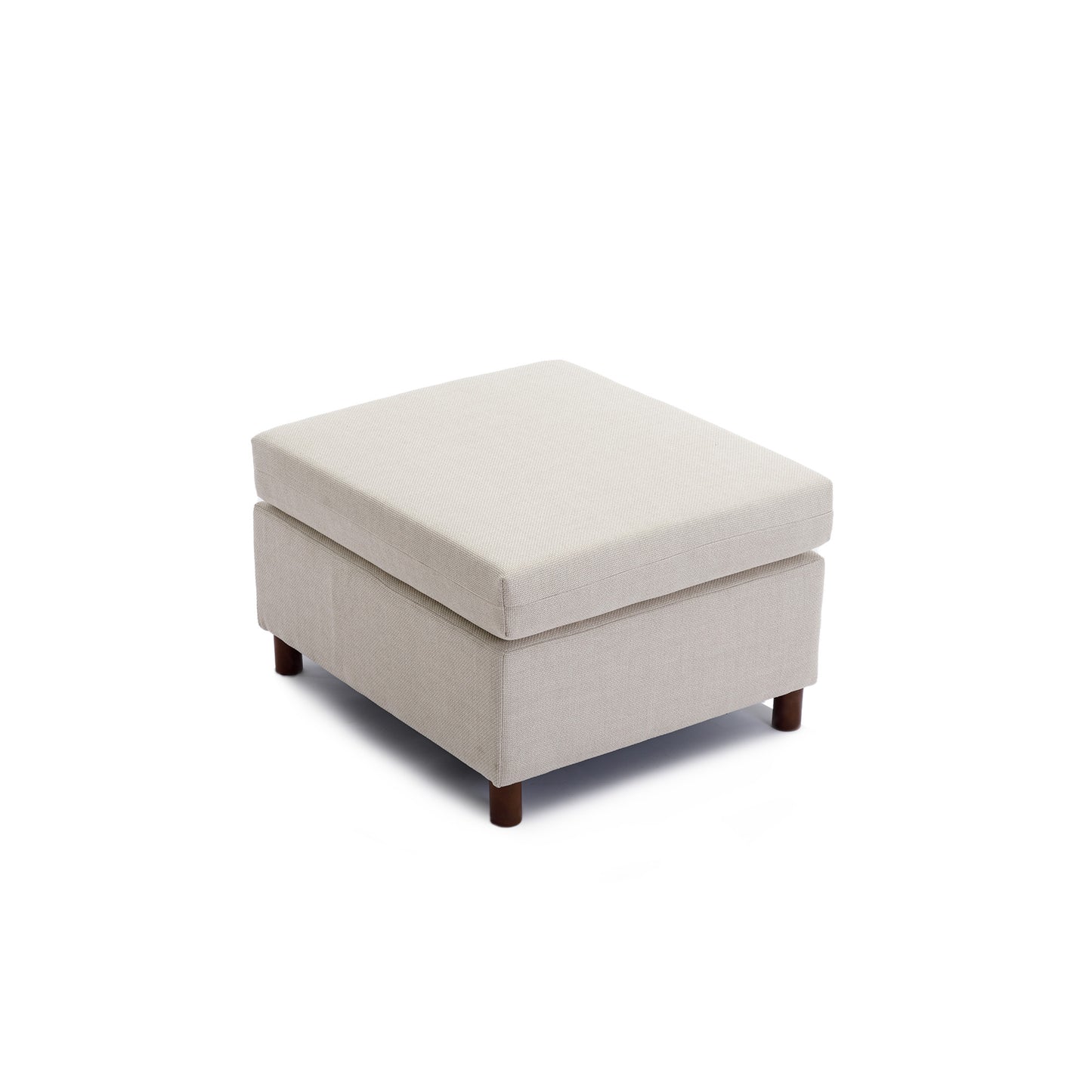 3 Seat Module Sectional Sofa Couch With 1 Ottoman for living room,Seat Cushion and Back Cushion Non-Removable and Non-Washable,Cream