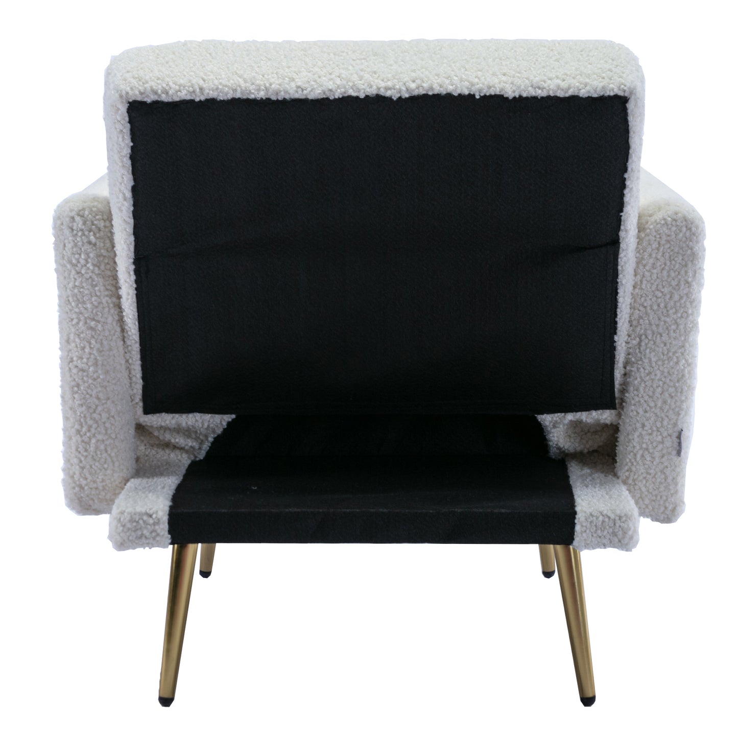 Velvet Accent Chair with Adjustable Armrests and Backrest, Button Tufted Lounge Chair, Single Recliner Armchair with Ottoman