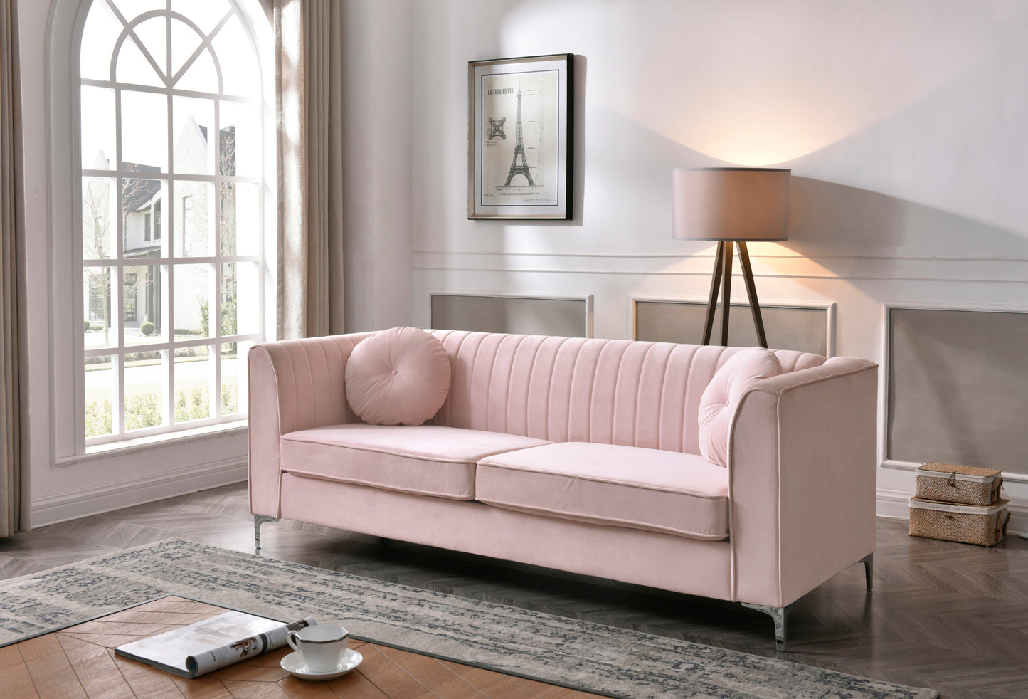 Furniture Delray G794A-S Sofa ( 2 Boxes ), PINK