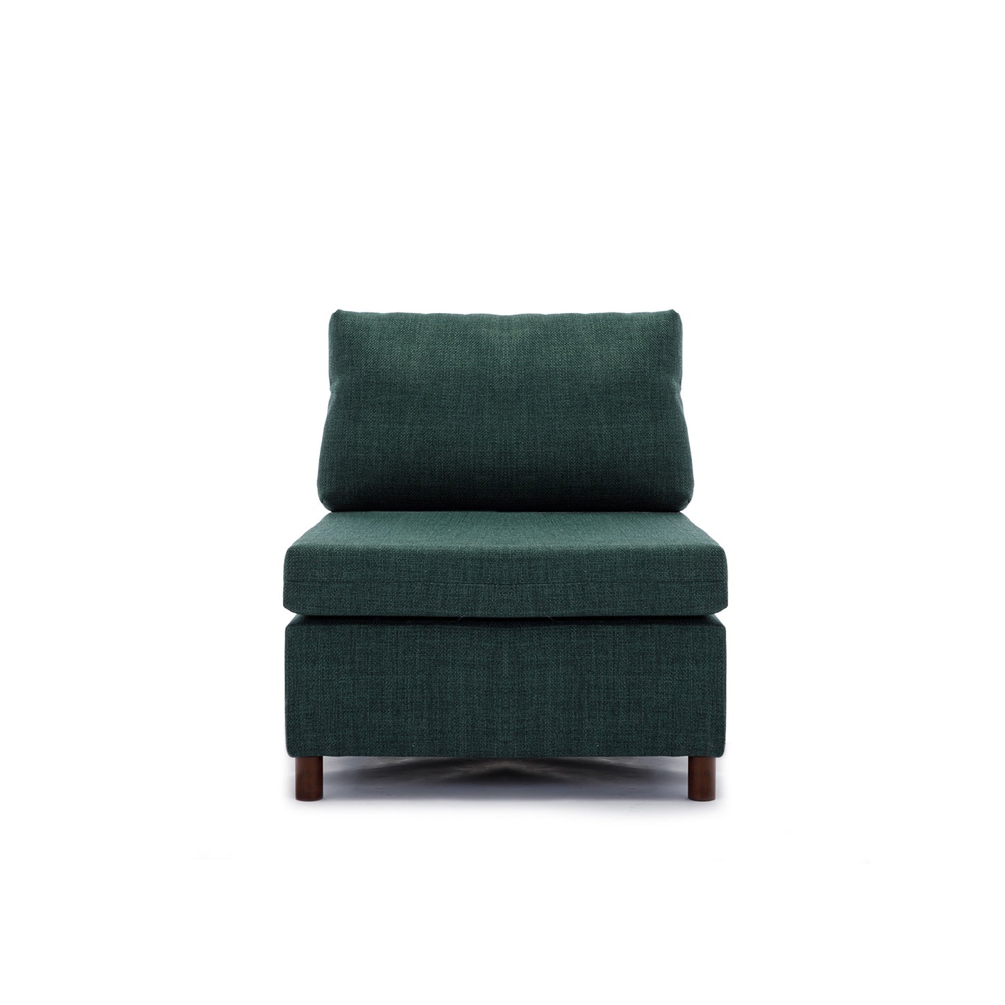 Middle Module Fabric Linen for Modular Sofa Sectional Sofa Couch Accent Armless Chair, Cushion Covers Non-Removable and Non-Washable,Green