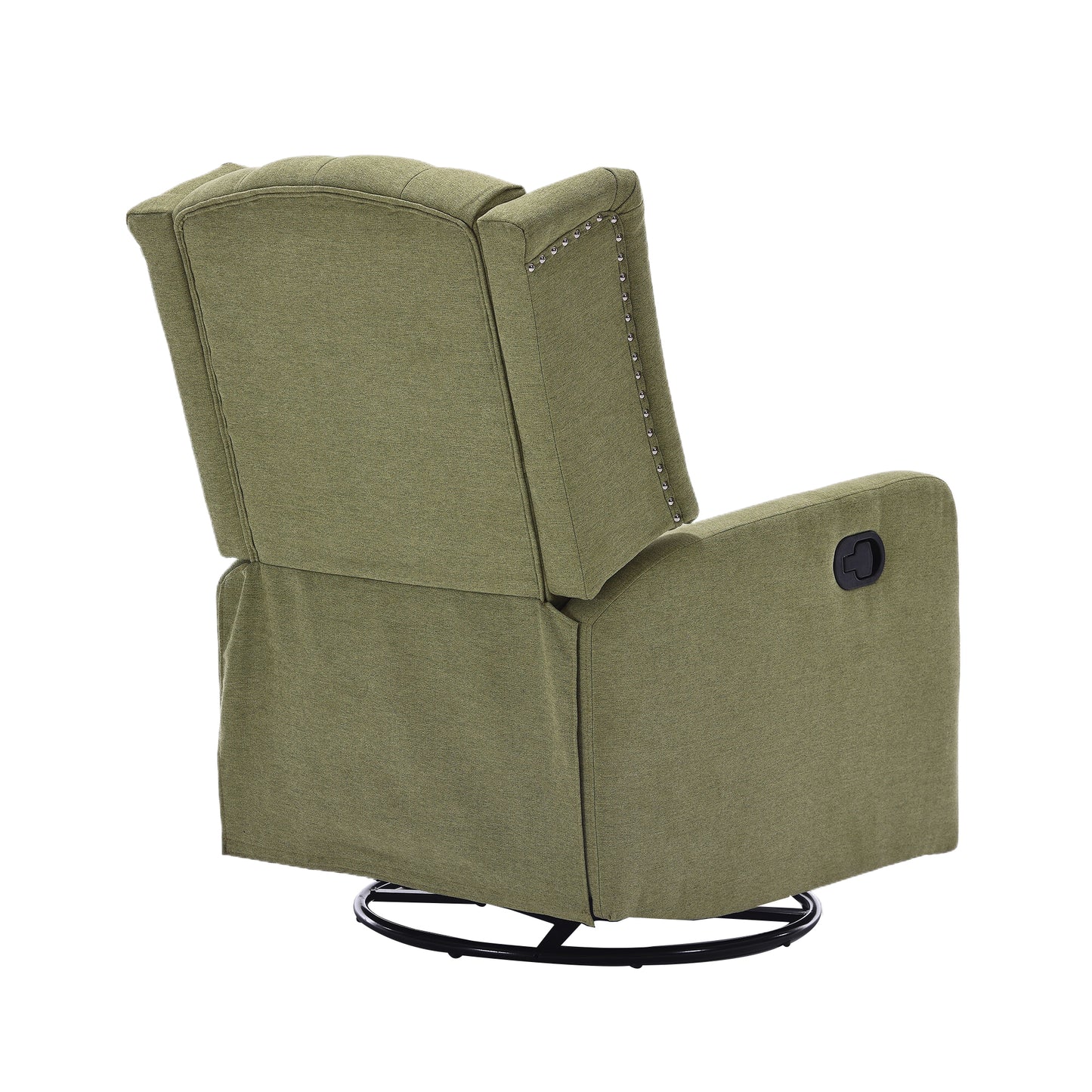 Rocking Recliner Chair,360 Degree Swivel Nursery Rocking Chair,Glider Chair,Modern Small Rocking Swivel Recliner Chair for Bedroom,Living Room Chair Home Theater Seat (Ovive Green)