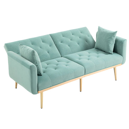 Velvet Sofa, Accent sofa .loveseat sofa with metal feet