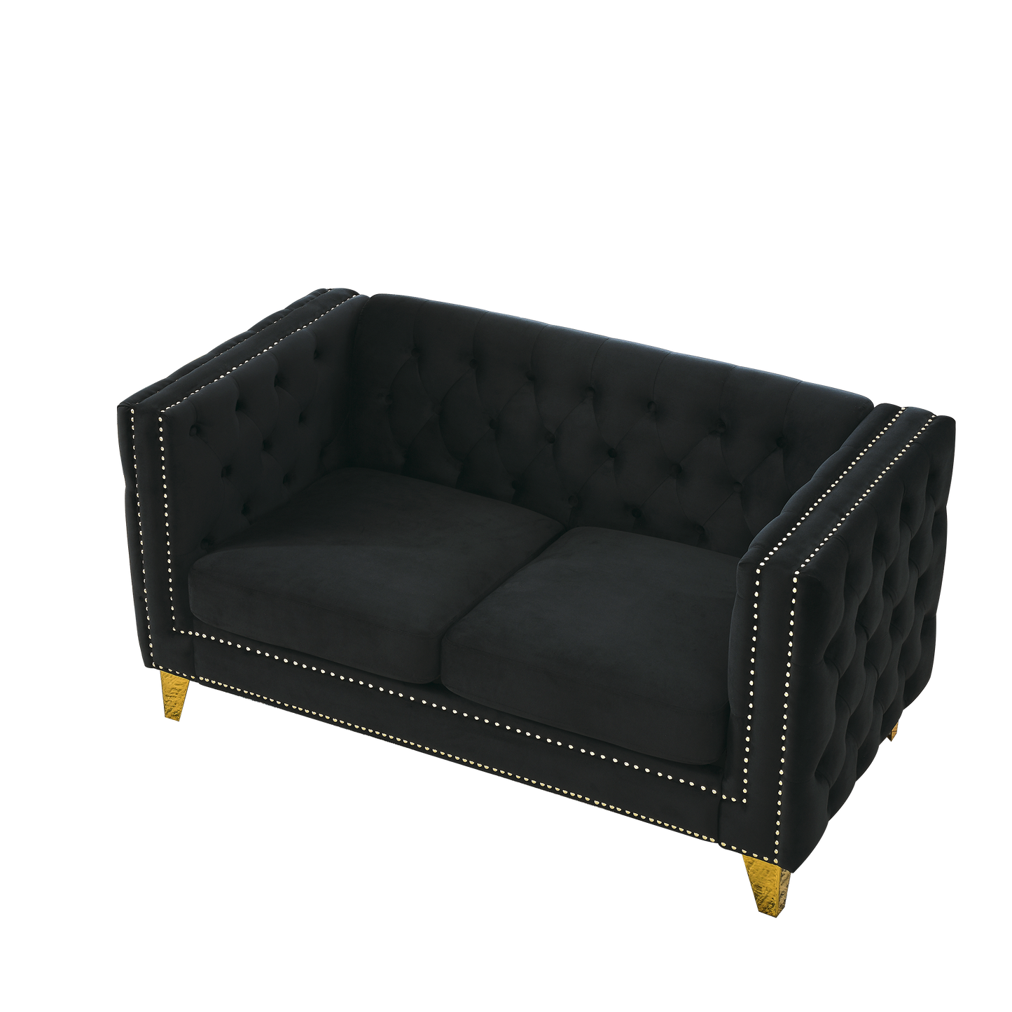 3-seater + 2-seater Combination sofa.BLACK VELVET