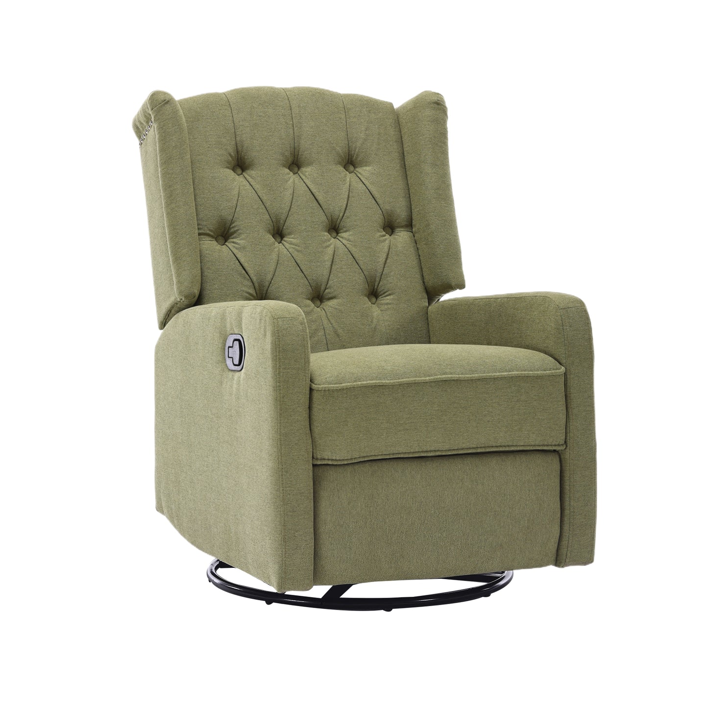 Rocking Recliner Chair,360 Degree Swivel Nursery Rocking Chair,Glider Chair,Modern Small Rocking Swivel Recliner Chair for Bedroom,Living Room Chair Home Theater Seat (Ovive Green)