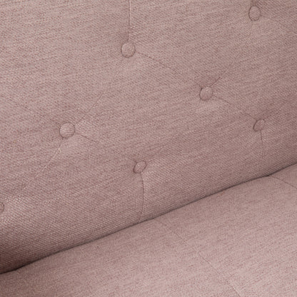 Mid-Century Modern Tufted Fabric Sofa