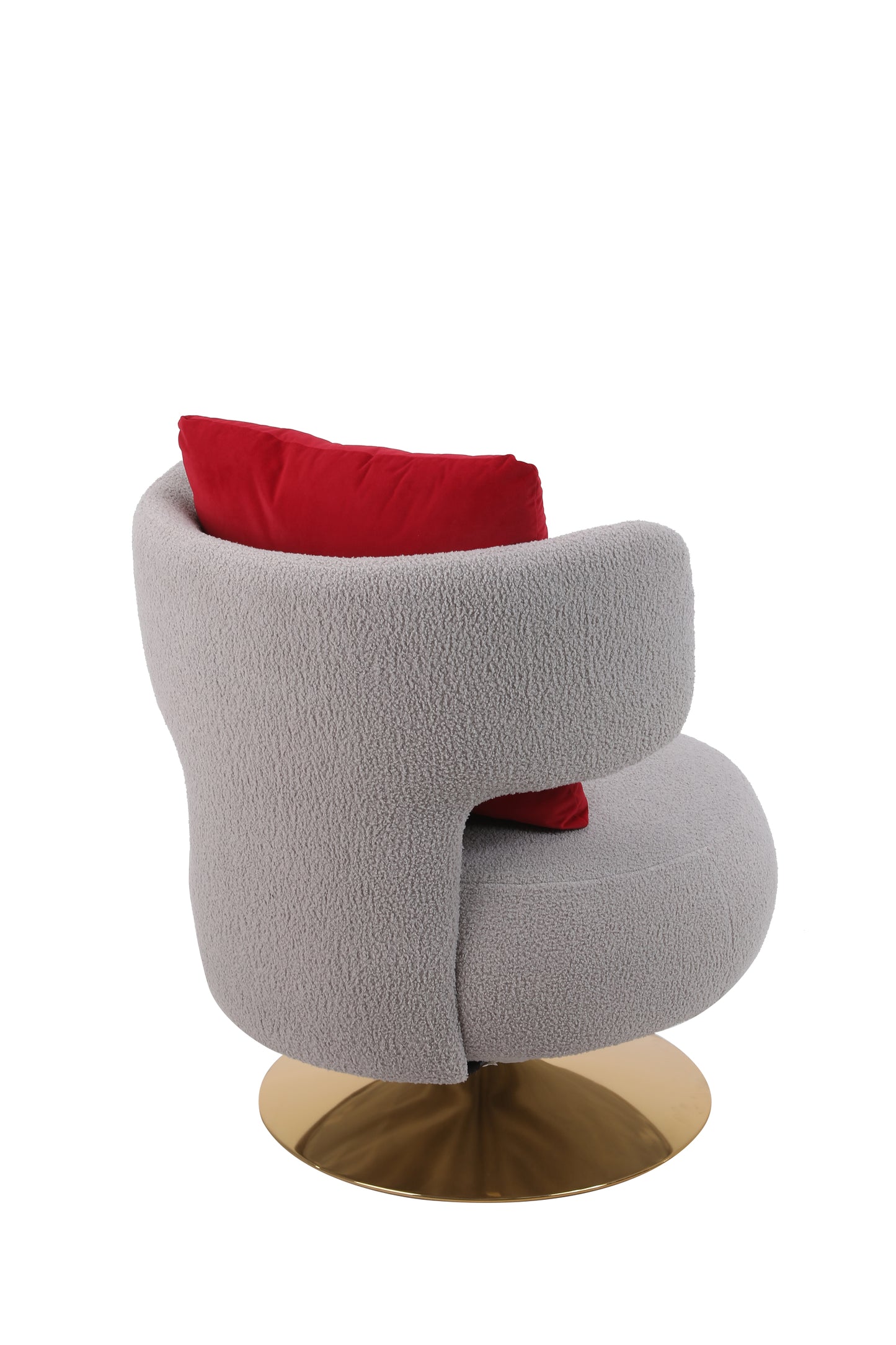 Swivel Accent Chair Armchair, Round Barrel Chair in Fabric for Living Room Bedroom