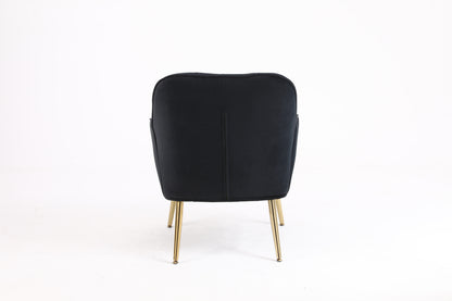 Modern Mid Century Chair velvet Sherpa Armchair for Living Room Bedroom Office Easy Assemble(NAVY)