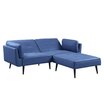 Adjustable Sofa & Ottoman, Blue Fabric LV00823