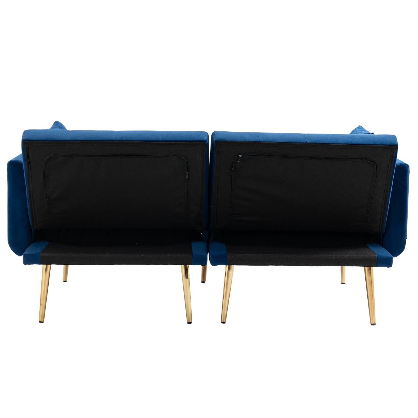 Velvet Sofa, Accent sofa. Loveseat sofa with metal feet