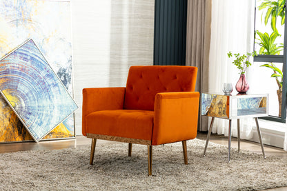 Accent Chair,leisure single sofa with Rose Golden feet