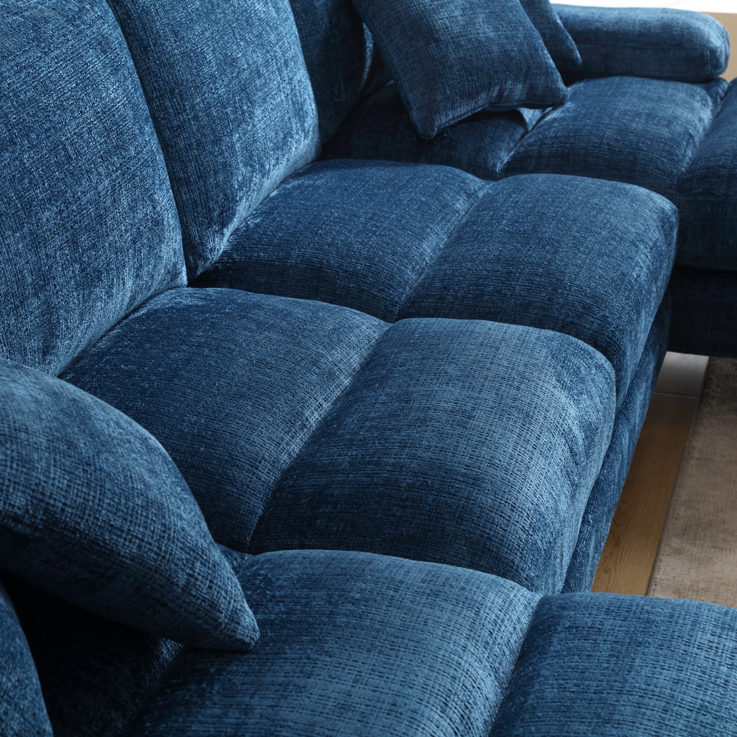 Modern Large chenille Fabric U-Shape Sectional Sofa