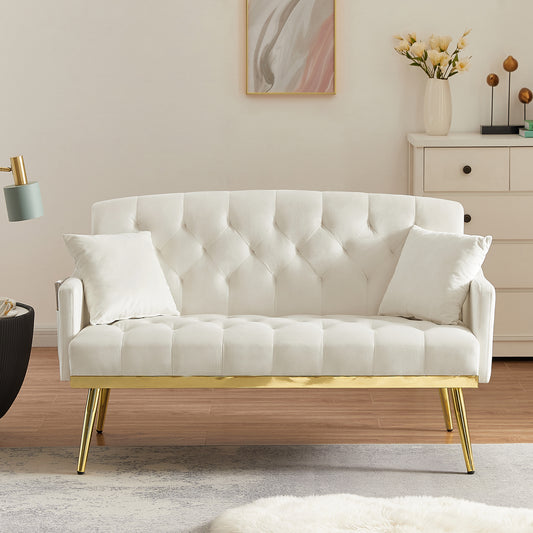 CREAM WHITE 2 SEATER SOFA