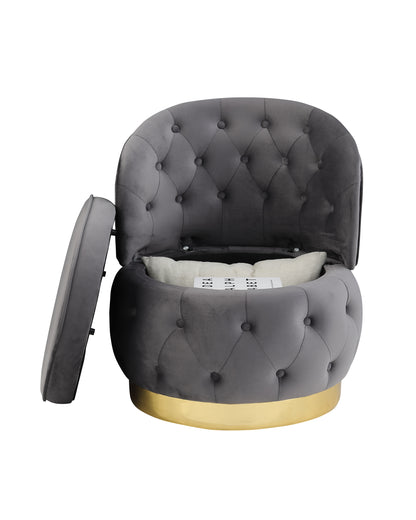 360 Degree Swivel Cuddle Barrel Accent Storage Chairs