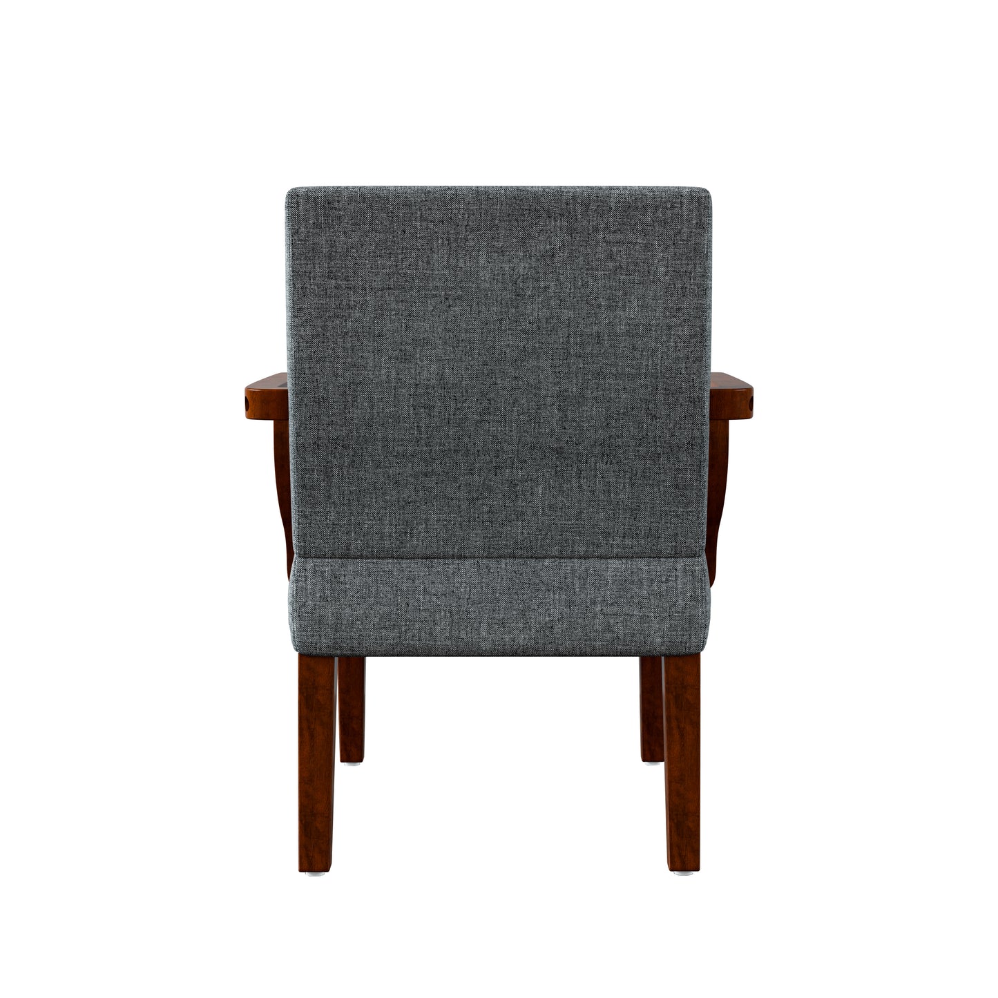 Fabric Accent Arm Chair Set of 2 with Round Wood Table