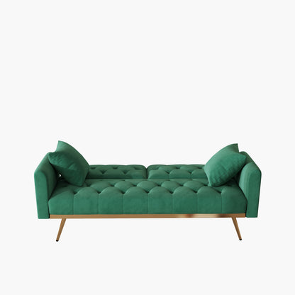 The 68.3 "green velvet sofa bed is beautiful and easy to assemble