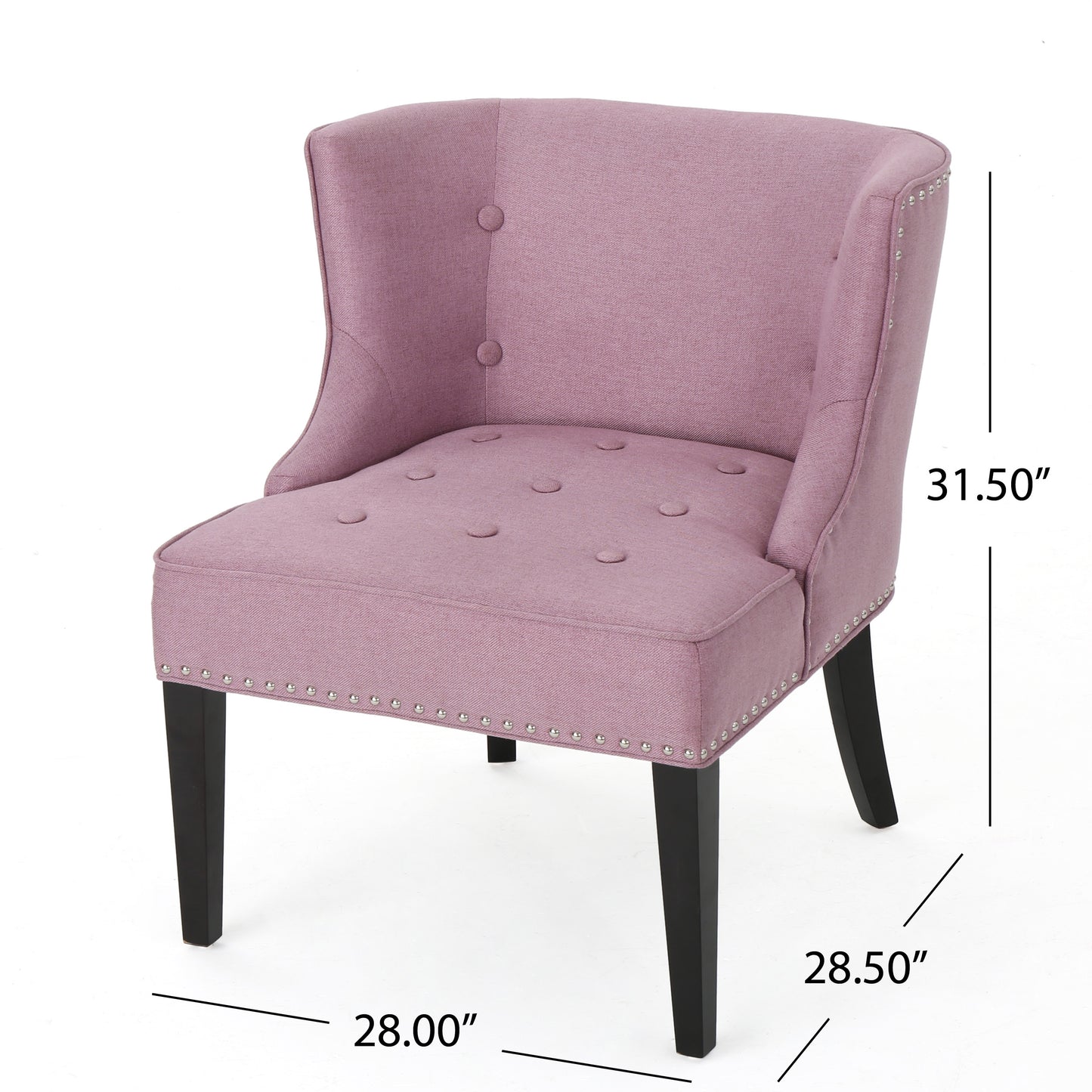 Fabric Occaisional Chair, Lavender Purple