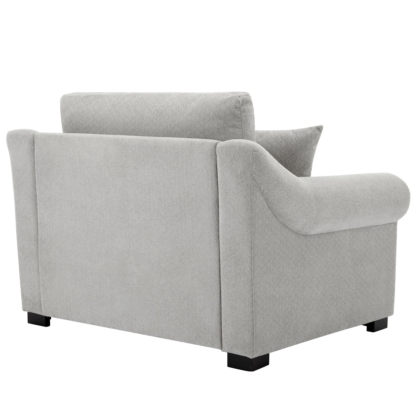 Modern Chenille Oversized Armchair, Accent Chair, Single Sofa for Bedroom, Living Room,44.5" Wide, Light Grey