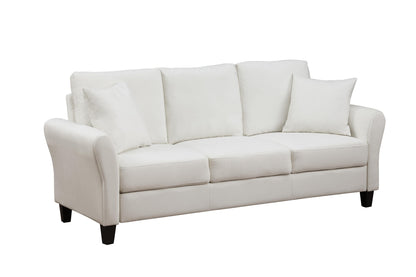 Modern Velvet Couch with 2 Pillow, 78 Inch Width Living Room Furniture, 3 Seater Sofa with Plastic Legs