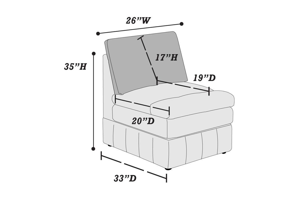 Contemporary 5pc Set Modular Corner Sectional Set 2x One Arm Chair / Wedge 1x Armless Chairs 2x Ottomans Mink Morgan Fabric Plush Living Room Furniture