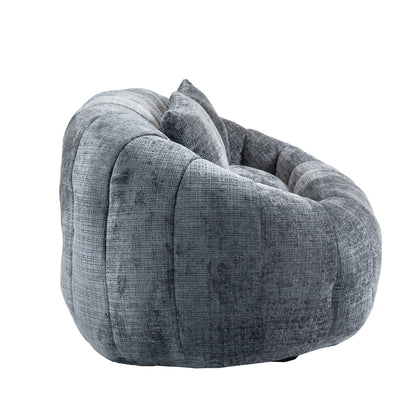 Bean Bag sofa Lazy Sofa Durable Comfort Lounger High Back Bean Bag Chair Couch for Adults and Kids, Indoor & Outdoor, Accent Floor Soft Lounge Chair (Gray chenille)