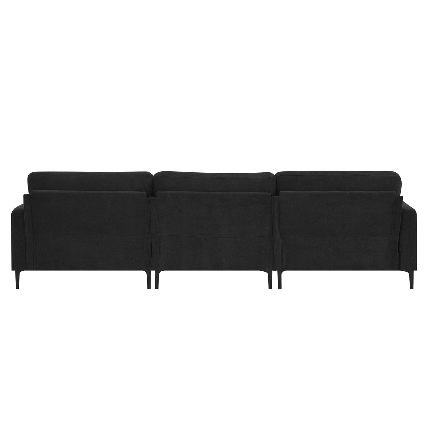 103.5*59" Modern L-shaped Sectional Sofa, 4-seat Velvet Fabric Couch Set with Convertible Ottoman,Freely Combinable Sofa for Living Room, Apartment, Office,Apartment,2 Colors