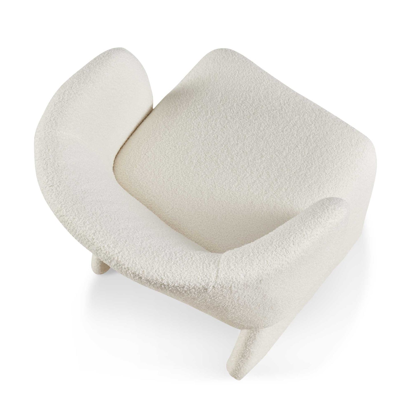 Modern Dining Chair Accent Chair White Single Sofa Chair,Upholstered Side Chair Teddy Comfy Chair for Dining Room/Bedroom/Living Room/Reception-Off White-1PC