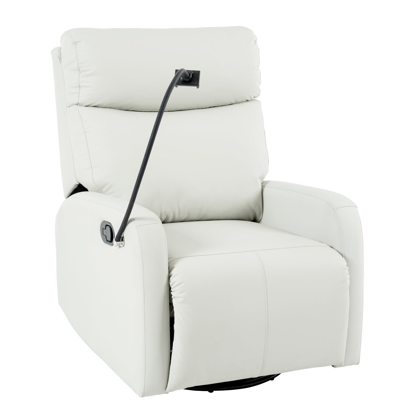 Rocking Recliner Chair,360 Degree Swivel Nursery Rocking Chair,Glider Chair,Modern Small Rocking Swivel Recliner Chair for Bedroom,Living Room Chair Home Theater Seat,Phone Holder