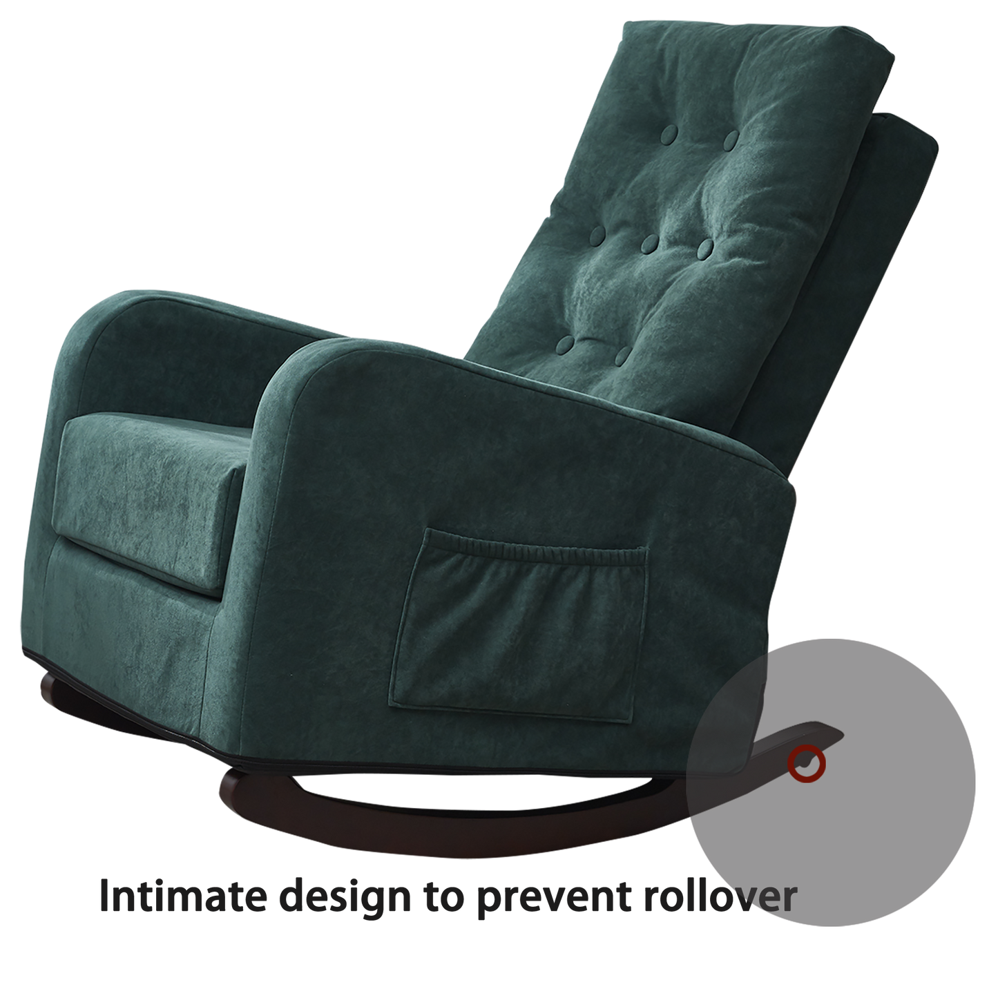 Accent chair TV Chair Living room Chair Lazy Recliner Comfortable Fabric Leisure Sofa,Modern High Back Armchair