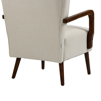 Wood Frame Armchair, Modern Accent Chair Lounge Chair for Living Room