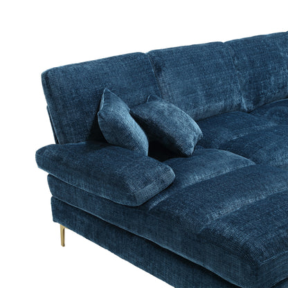 Modern Large chenille Fabric U-Shape Sectional Sofa