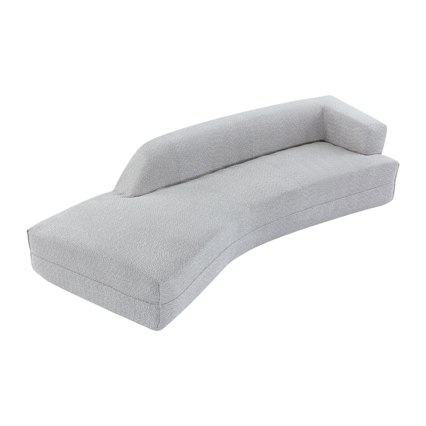 109.4" Curved Chaise Lounge Modern Indoor Sofa Couch for Living Room, Grey