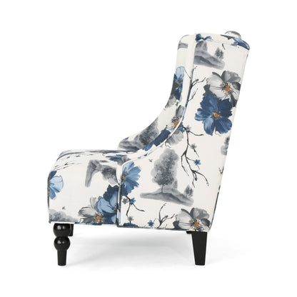 HI-BACK CLUB CHAIR, High-Back Fabric Club Chair, Print