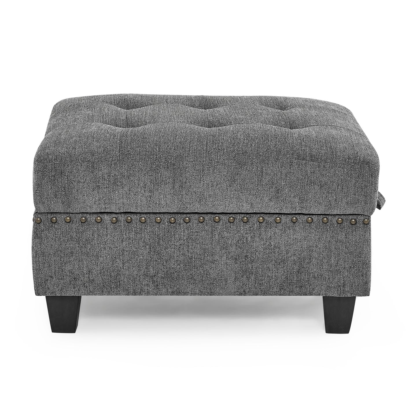 L shape Modular Sectional Sofa,DIY Combination,includes Three Single Chair and Three Corner,Grey Chenille