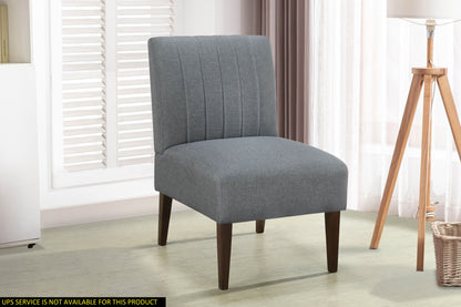 Comfortable Accent Chair 1pc Gray Fabric Upholstered Plush Seating Living Room Furniture Armless Chair