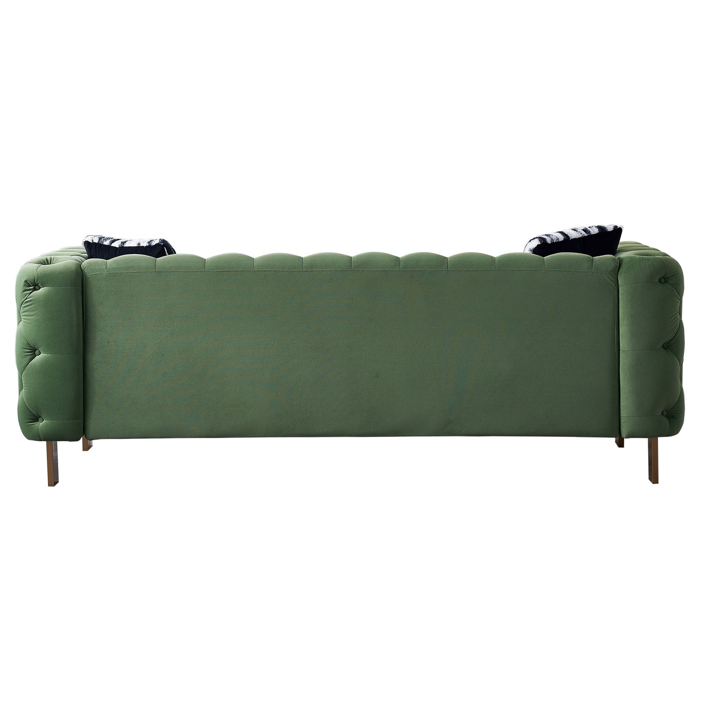 Modern Tufted Velvet Living Room Sofa, 84.25''W Couch,Mint Green