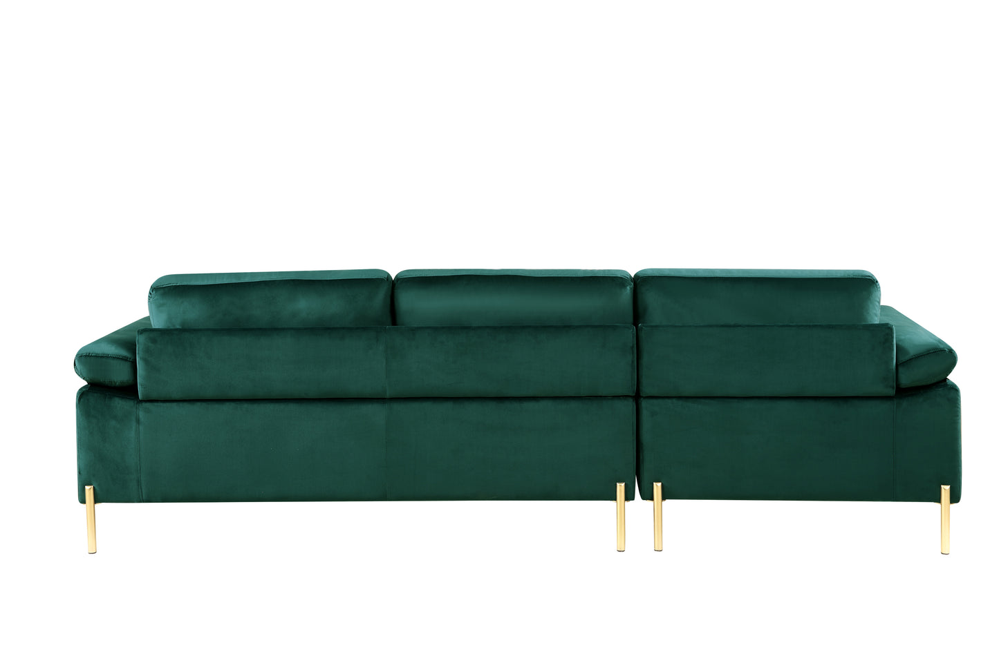 Velvet Sectional Sofa with Chaise