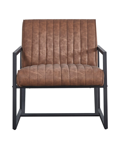 Modern design high quality PU(BROWN)+ steel armchair，for Kitchen, Dining, Bedroom, Living Room