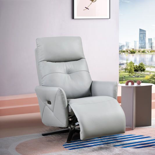 Recliner Chair With Dual Motor, Euro contemporary design, Adjustable Headrest, 360° Swivel USB Charge Port, New Living Style