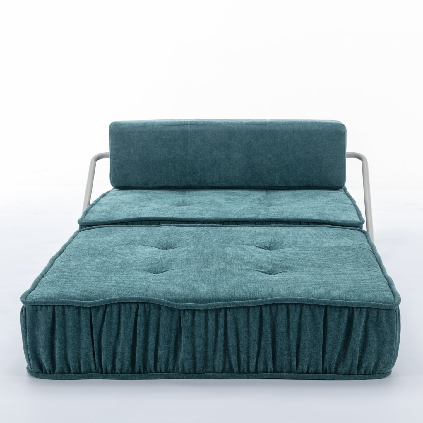 Folding Sofa Bed, Futon Sleeper Chair, Convertible Chair Floor Couch & Sleeping Mattress for Living Room, Guest Room, Home Office, Apartment, Small space, Bed, Removable Back Cushion, Green, 1 Seat