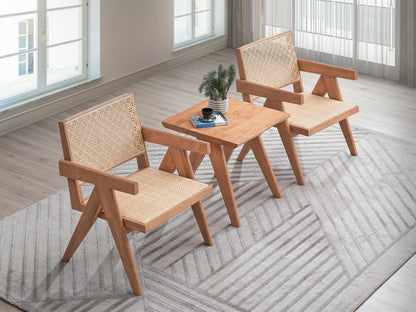 Accent Chair, Rattan & Natural Finish AC02375