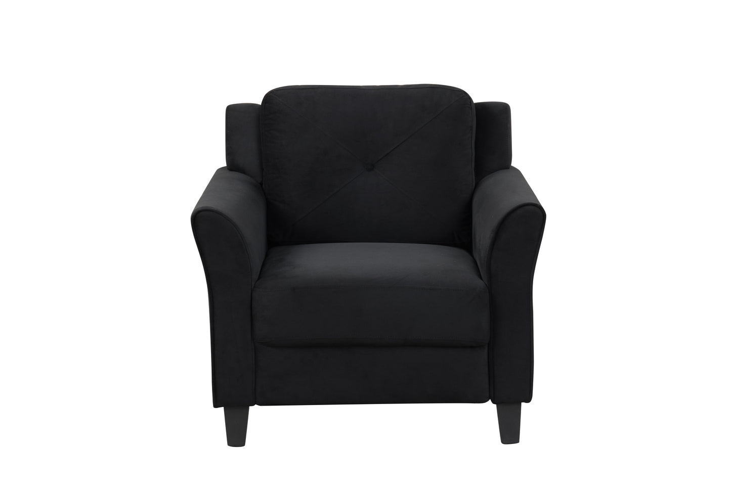 Fashionable living room sofa single seat, black fabric